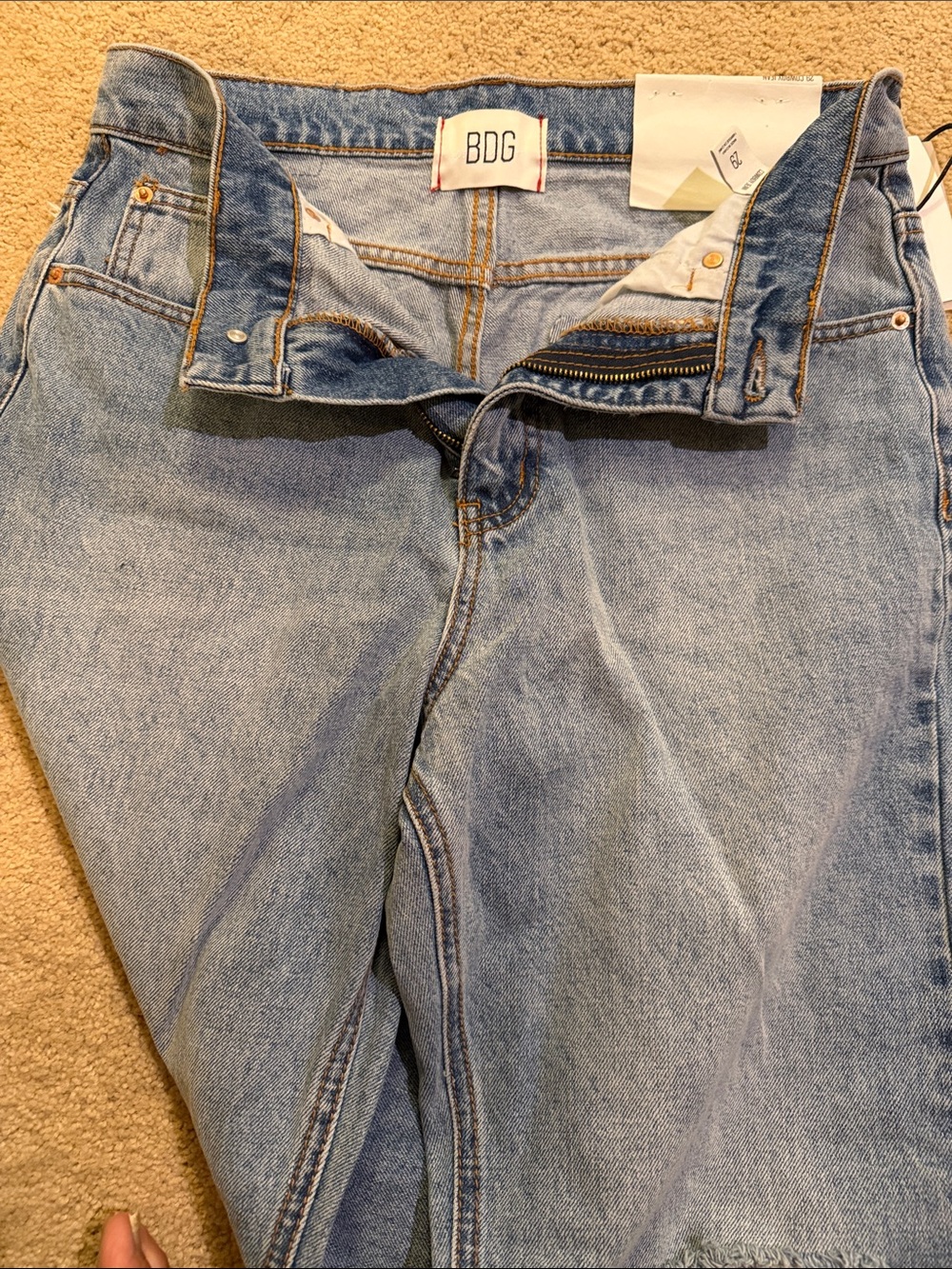 BDG Light Blue High-Rise Straight Jeans